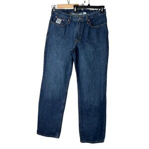 Cinch Mens Jeans 35x32 Dark Wash Straight Leg‎ Denim Casual Workwear